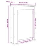 vidaXL Zrkadlová skriňa Prírodný dub Kompozitné drevo, sklo, kov Stredná – Obrázok 11