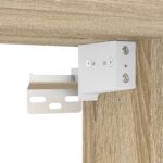 vidaXL Zrkadlová skriňa Prírodný dub Kompozitné drevo, sklo, kov Stredná – Obrázok 8