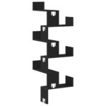 vidaXL Rohová polica Čierna Dub 45x45x147 cm Drevný materiál – Obrázok 4