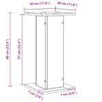 vidaXL Repro stojany 2 ks Čierny dub 30x30x60 cm Drevovláknina – Obrázok 9