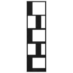 vidaXL Knižnica 5-podlažná Čierny Dub 45x23,5x162,5 cm Kompozitné drevo – Obrázok 5