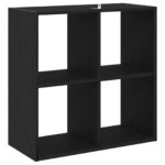 vidaXL Knižnica Čierny Dub 68,5x32x68,5 cm Kompozitné drevo – Obrázok 5