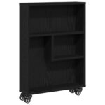 vidaXL Úzky úložný vozík Čierny dub 48 x 13 x 68 cm – Obrázok 2