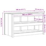 vidaXL Vonkajšia kuchynská skriňa 106x55x64 cm Masívne drevo Duglas – Obrázok 9