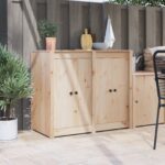 vidaXL Dvere do vonkajšej kuchyne 2 ks 50x9x82 cm Solid Wood Pine