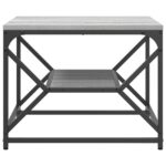 vidaXL Konferenčný stolík s policou - Šedý sonoma - 51x50x40 cm - Z kompozitného dreva – Obrázok 6