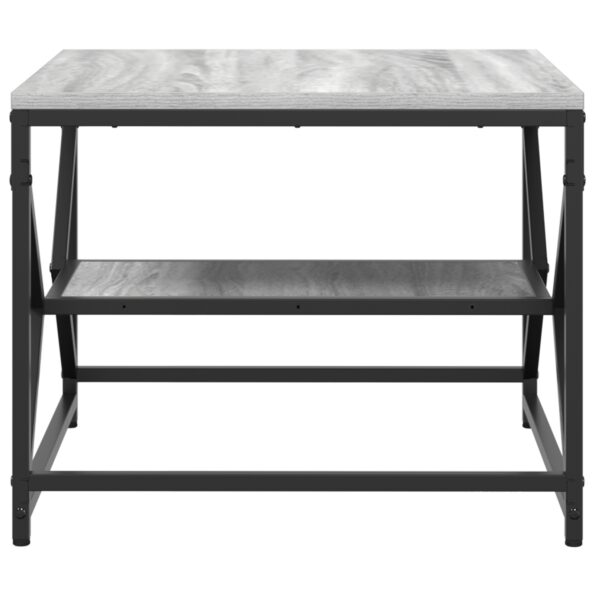 vidaXL Konferenčný stolík s policou - Šedý sonoma - 51x50x40 cm - Z kompozitného dreva – Obrázok 7