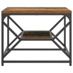 vidaXL Konferenčný stolík Staré drevo 51 x 50 x 40 cm – Obrázok 6