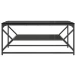 vidaXL konferenčný stolík s policou Čierny dub 90x50x40 cm z inžinierstva dreva – Obrázok 5