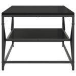 vidaXL konferenčný stolík s policou Čierny dub 90x50x40 cm z inžinierstva dreva – Obrázok 6