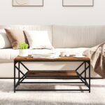 vidaXL Konferenčný stolík Staré drevo 90 x 50 x 40 cm – Obrázok 4