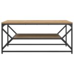 vidaXL Konferenčný stolík s poličkou, remeselný dub, 90x50x40 cm, kompozitné drevo – Obrázok 5