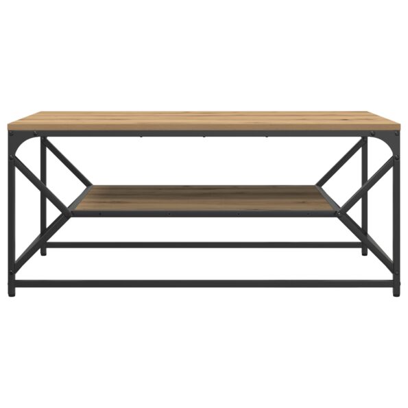 vidaXL Konferenčný stolík s poličkou, remeselný dub, 90x50x40 cm, kompozitné drevo – Obrázok 5