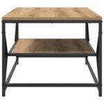 vidaXL Konferenčný stolík s poličkou, remeselný dub, 90x50x40 cm, kompozitné drevo – Obrázok 6