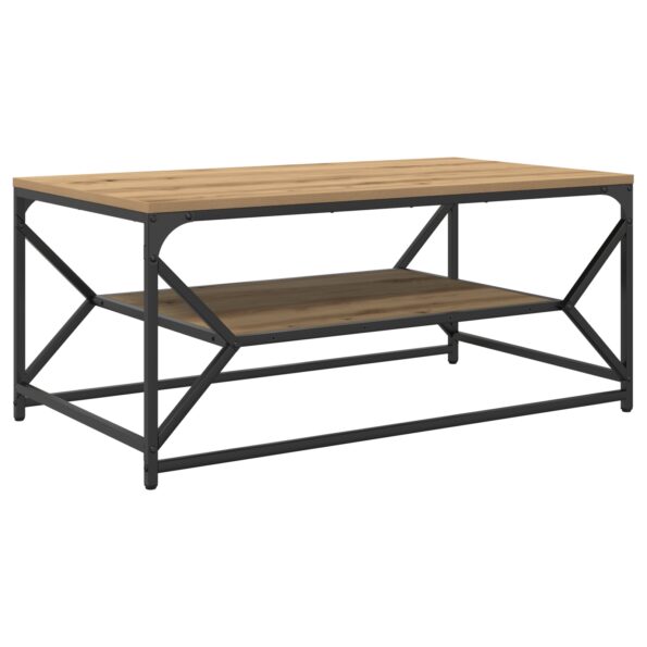vidaXL Konferenčný stolík s poličkou, remeselný dub, 90x50x40 cm, kompozitné drevo – Obrázok 7
