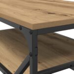 vidaXL Konferenčný stolík s poličkou, remeselný dub, 90x50x40 cm, kompozitné drevo – Obrázok 8