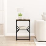 vidaXL Bočný stolík Dymový dub 41x40x60 cm Drevotrieska – Obrázok 4