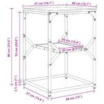 vidaXL Grey Sonoma Kompozitné drevo Kompaktný Nočný stolík Obdĺžnikový – Obrázok 10