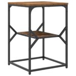 vidaXL Bočný stôl Staré drevo 41 x 40 x 60 cm Inžinierske drevo a oceľ – Obrázok 2