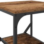vidaXL Bočný stôl Staré drevo 41 x 40 x 60 cm Inžinierske drevo a oceľ – Obrázok 8
