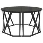 vidaXL Konferenčný stolík Čierny Dub 80x80x42 cm Zložené drevo – Obrázok 6