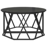 vidaXL Konferenčný stolík Čierny Dub 80x80x42 cm Zložené drevo – Obrázok 7