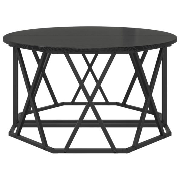 vidaXL Konferenčný stolík Čierny Dub 80x80x42 cm Zložené drevo – Obrázok 7