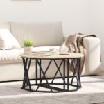 vidaXL Konferenčný stolík Sonoma dub 80 x 80 x 42 cm