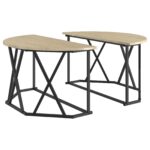 vidaXL Konferenčný stolík Sonoma dub 80 x 80 x 42 cm – Obrázok 2