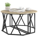 vidaXL Konferenčný stolík Sonoma dub 80 x 80 x 42 cm – Obrázok 3