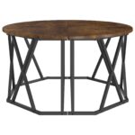 vidaXL Konferenčný stolík v dymenom dube 80x80x42 cm, vyrobený z drevovláknitej dosky – Obrázok 6