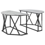 vidaXL Konferenčný stolík Sivý Sonoma 80 x 80 x 42 cm – Obrázok 2