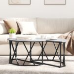 vidaXL Konferenčný stolík Sivý Sonoma 80 x 80 x 42 cm – Obrázok 4