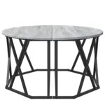 vidaXL Konferenčný stolík Sivý Sonoma 80 x 80 x 42 cm – Obrázok 6