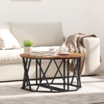 vidaXL Konferenčný stôl Staré drevo 80x80x42 cm Nielen drevo
