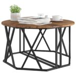 vidaXL Konferenčný stôl Staré drevo 80x80x42 cm Nielen drevo – Obrázok 3