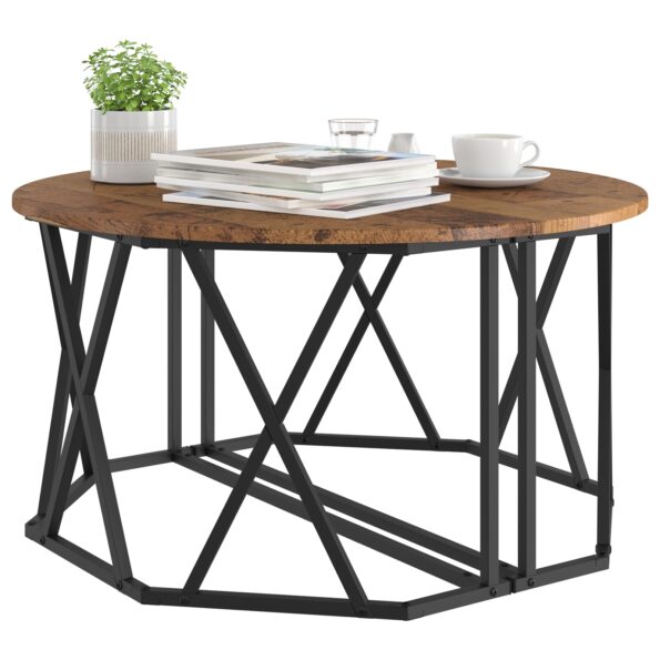 868253_3.jpg vidaXL Konferenčný stôl Staré drevo 80x80x42 cm Nielen drevo – Obrázok 3
