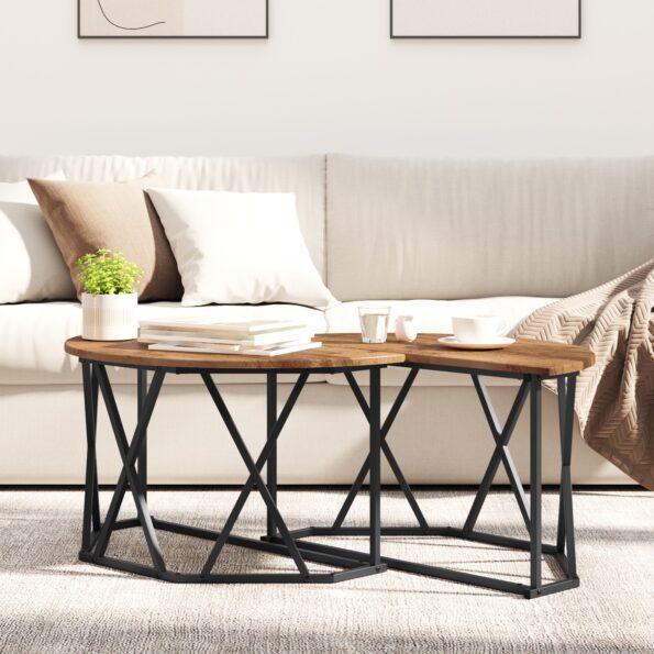 868253_4.jpg vidaXL Konferenčný stôl Staré drevo 80x80x42 cm Nielen drevo – Obrázok 4