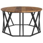 vidaXL Konferenčný stôl Staré drevo 80x80x42 cm Nielen drevo – Obrázok 6