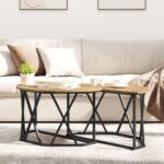 vidaXL Konferenčný stolík Remeselný dub 80 x 80 x 42 cm – Obrázok 4