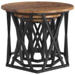 vidaXL Sada stolíkov 3 ks - Staré drevo, Inžinierované drevo – Obrázok 5