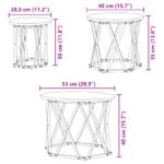 vidaXL Hniezdne bočné stolíky 3 ks z umelého dubu – Obrázok 12