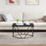 vidaXL Konferenčný stolík Čierny Dub 80x80x45 cm Zhotovený z dreva – Obrázok 4