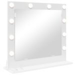 vidaXL Zrkadlo s LED svetlami Biela 60x55x18 cm – Obrázok 2