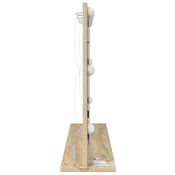 VidaXL toaletné zrkadlo Sonoma dub Kompozitné drevo, Sklo 80 x 55 x 18 cm – Obrázok 4