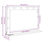 VidaXL toaletné zrkadlo Sonoma dub Kompozitné drevo, Sklo 80 x 55 x 18 cm – Obrázok 9