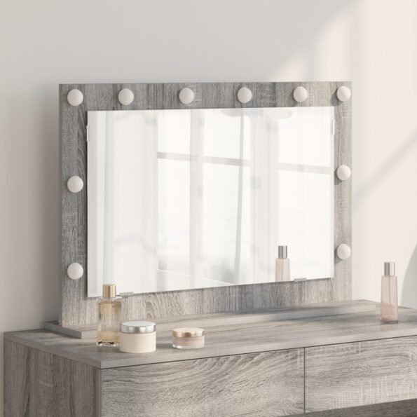 868298_1.jpg vidaXL Zrkadlo na toaletný stolík Sivá sonoma Drevotrieska 80 x 55 x 18 cm – Obrázok 1
