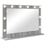 vidaXL Zrkadlo na toaletný stolík Sivá sonoma Drevotrieska 80 x 55 x 18 cm – Obrázok 2