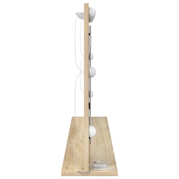 vidaXL Zrkadlo na toaletný stolík Drevené zrkadlo Sonoma MDF, Sklo – Obrázok 4