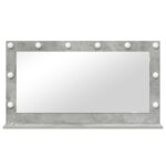 vidaXL Zrkadlo na toaletný stolík Betónová sivá Betón 100 x 55 x 18 cm – Obrázok 3